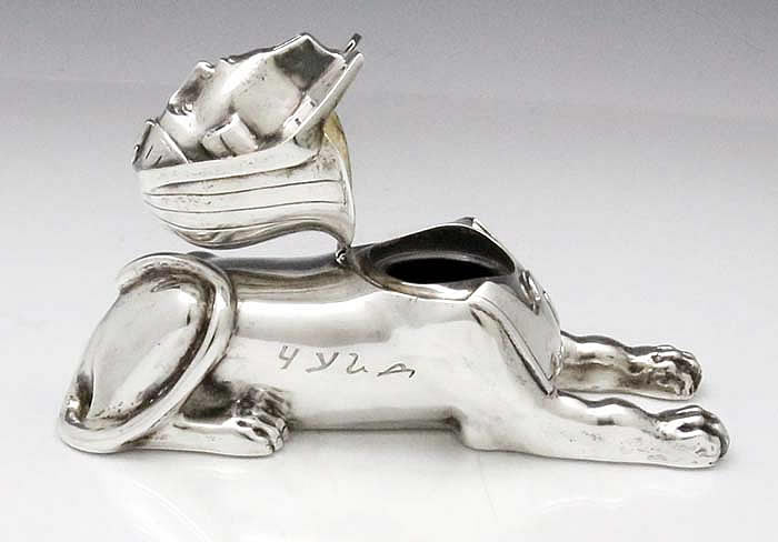 American sterling silver inkwell
