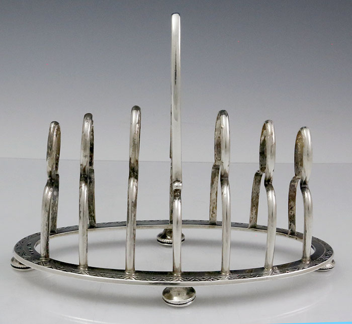 Gothic sterling silver toast rack