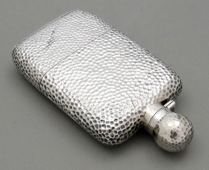 English silver Victorian flask Birmingham 1869