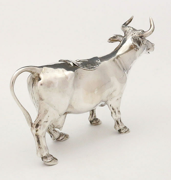 German antique silver cow creamer