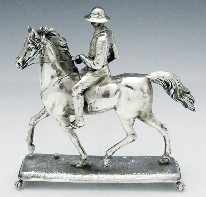 horse 800 silver Germany Hanau Neresheimer