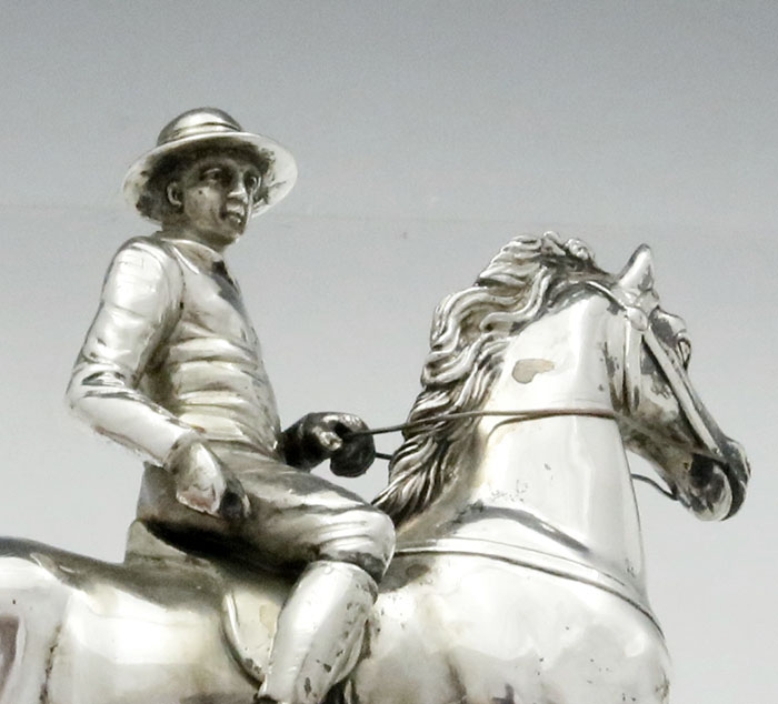 rider on horseback Neresheimer German 800 silver