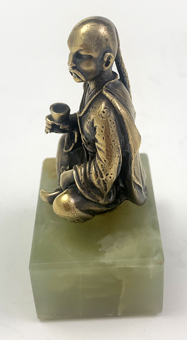 cast gilted Gorham paperweight Chinese figure