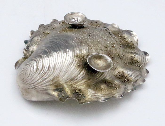 reverse Gorham shell shaped dish