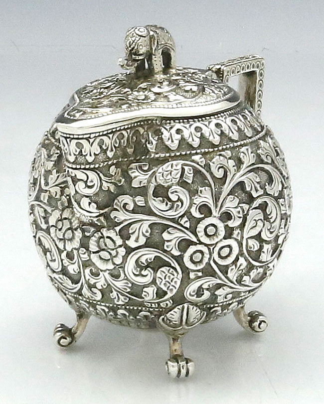 antique silver Indian cream jug