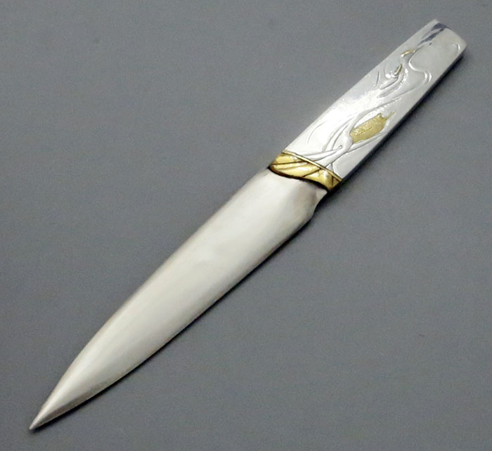 antique Japanese silver paper knife
