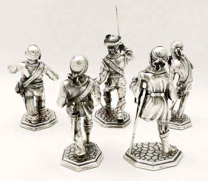 Mappin & Webb sterling silver figures