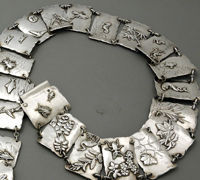 applied detail on sterling silver belt