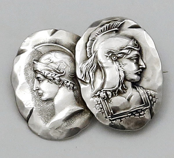 Shiebler Etruscan sterling silver pin