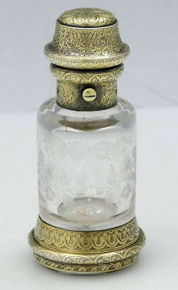 English antique silver Henry William Dee vinaigrette perfume bottle