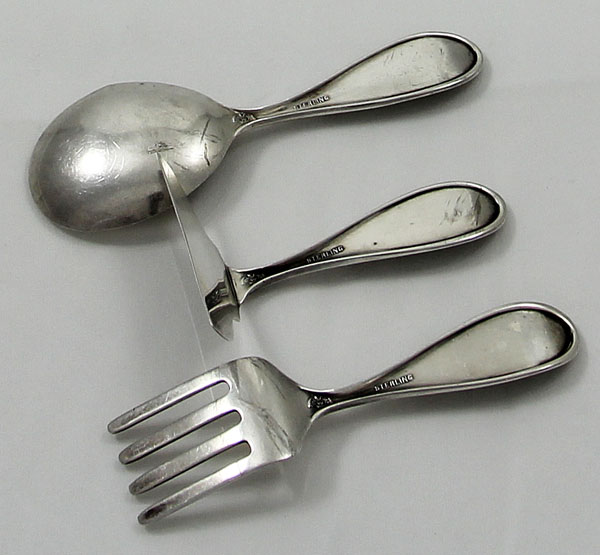 Ancestry by Weidlich Sterling Silver Baby Fork 4 1/4 Infant Silverware  Heirloom
