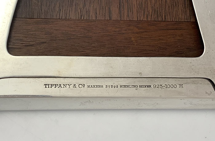 mark of Tiffany & Co on sterling picture frame