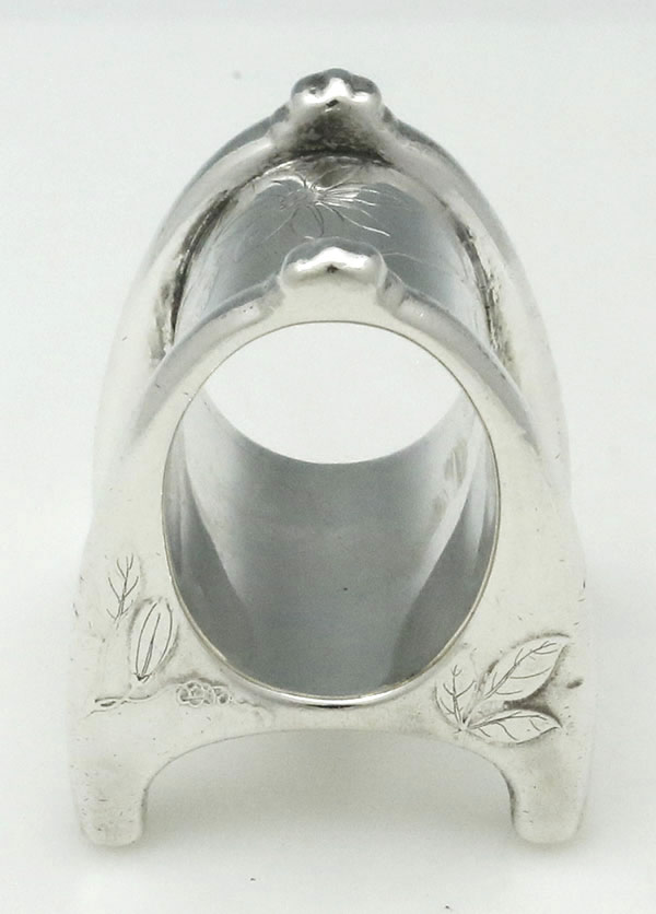 side view of Tiffany sterling napkin ring