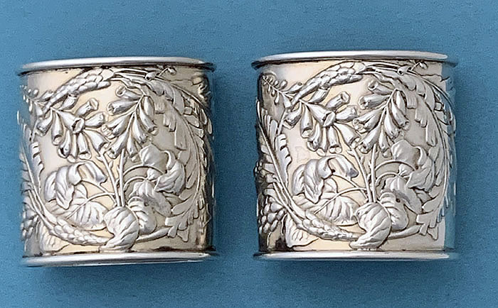wallace antique sterling napkin rings