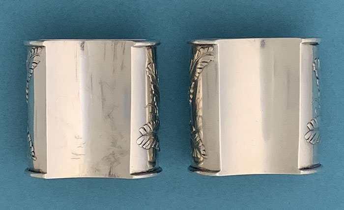 Wallace antique sterling silver napkin rings