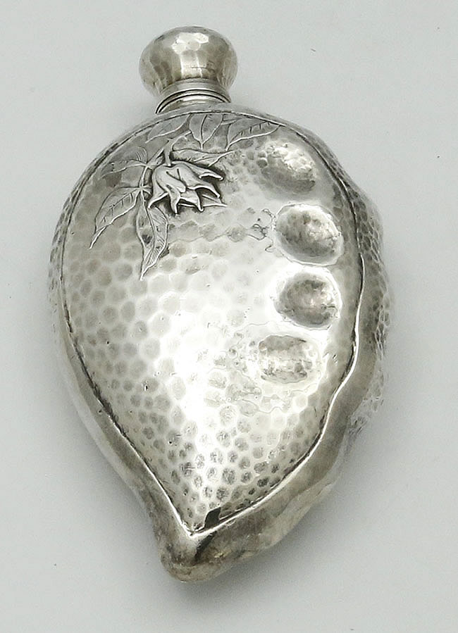 Whiting antique sterling silver flask