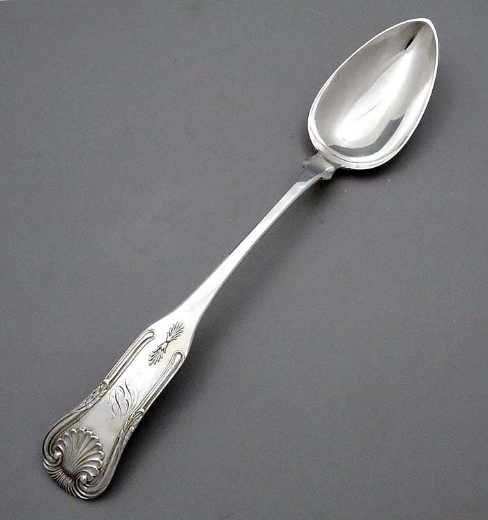 Taylor and Hinsdale coin silver antique stuffing basting spoon