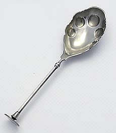 Gorham antique coin silver seal top spoon