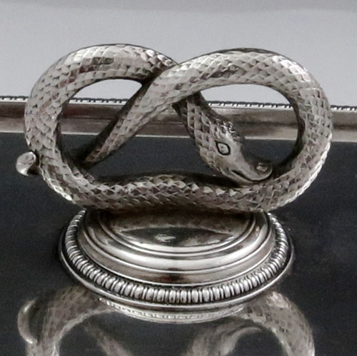 Chinese silver snake handle on tureen