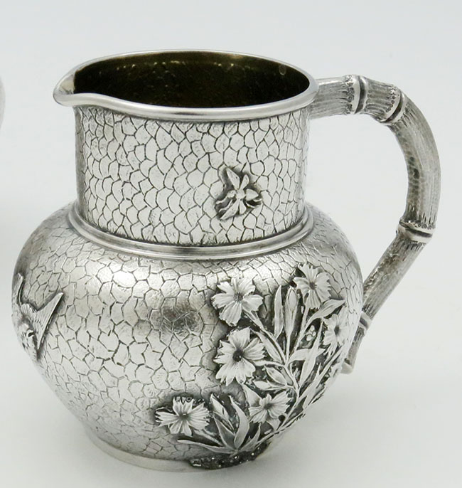 Durgin cream pitcher antique sterling silver