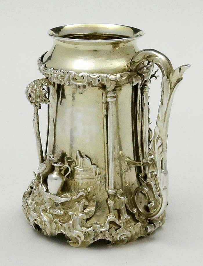 Antique sterling silver mug by Joseph Angel London 1858 Aesop's Fables