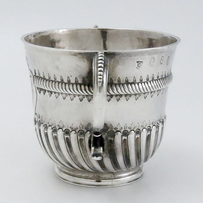 Antique Queen Anne silver two handled cup Queen Anne