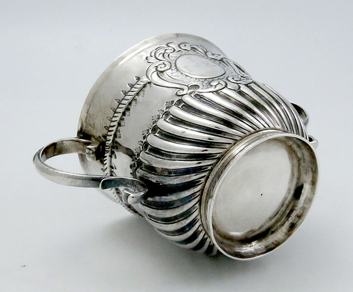 early English antique silver cup Queen Anne London 1704
