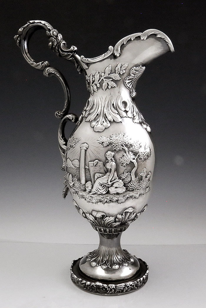 antique coin silver jug by Gale & Hayden