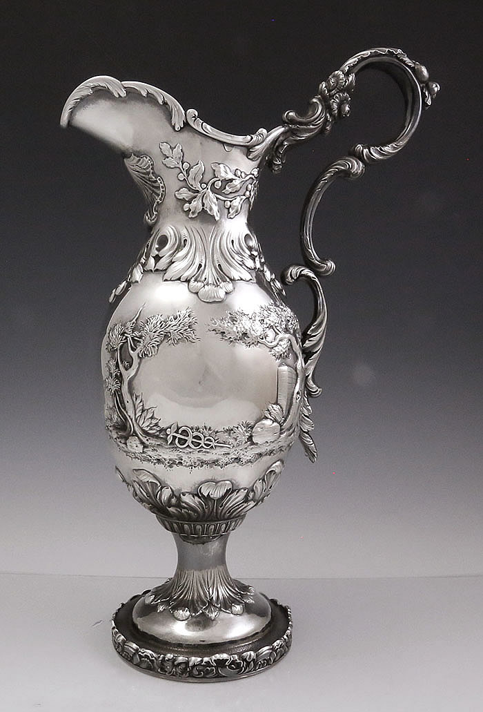 Gale and Hayden antique coin silver ewer