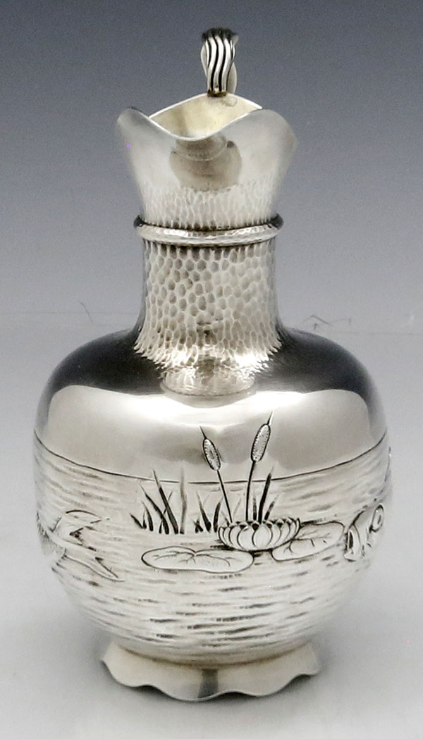 Gorham cream pitcher antique silver