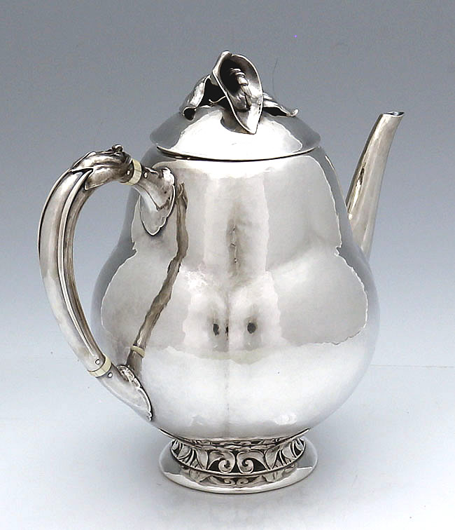 Peer Smed blossom sterling silver teapot