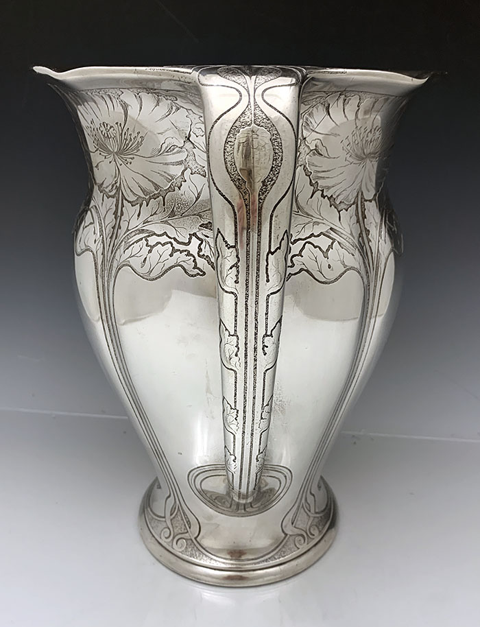 Tiffany antique sterling silver two handle loving cup vase