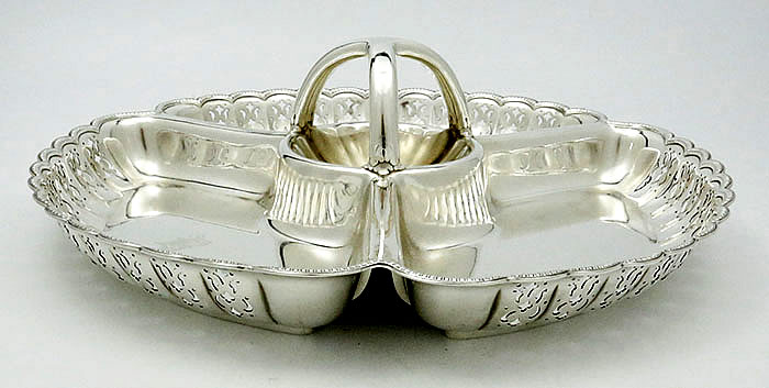 Tiffany antique silver divided dish