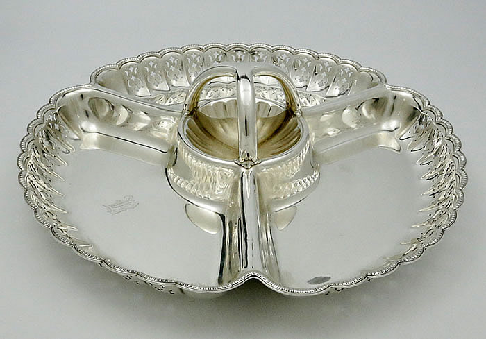 Tiffany antique sterling silver divided dish