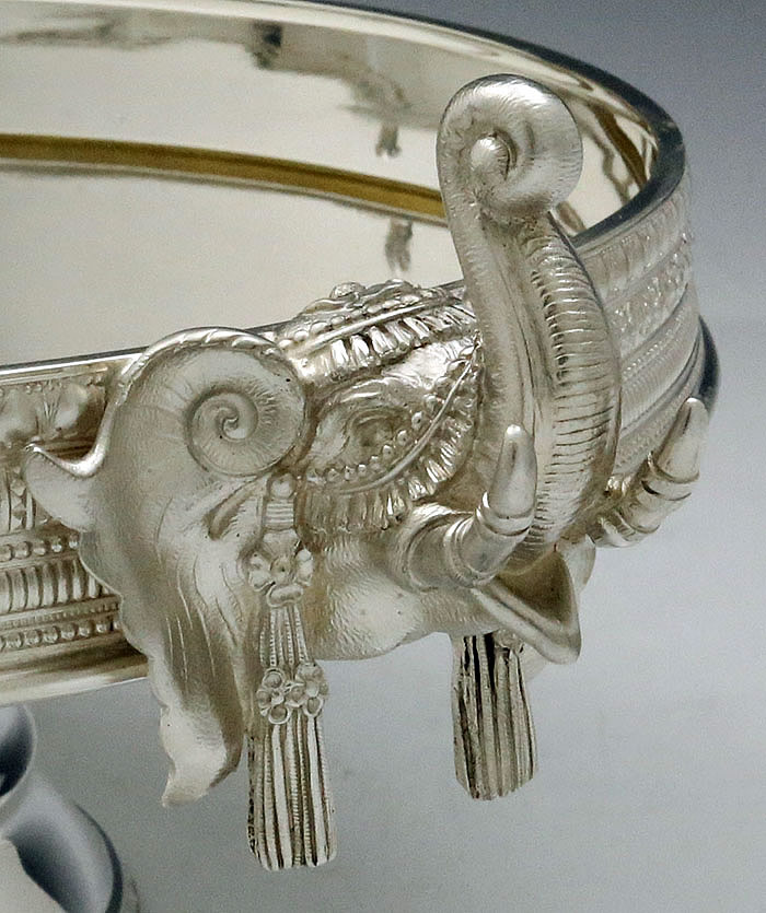 Tiffany elephant antique sterling silver bowl
