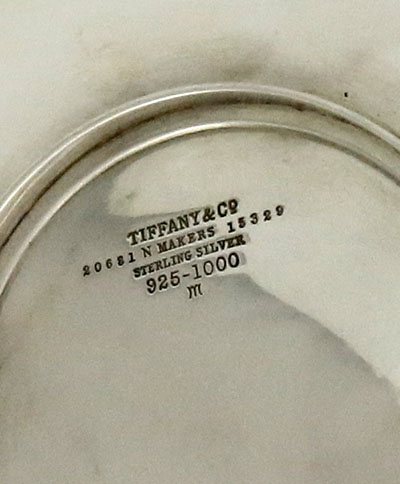 Tiffany markd on enamel plate dated 1926