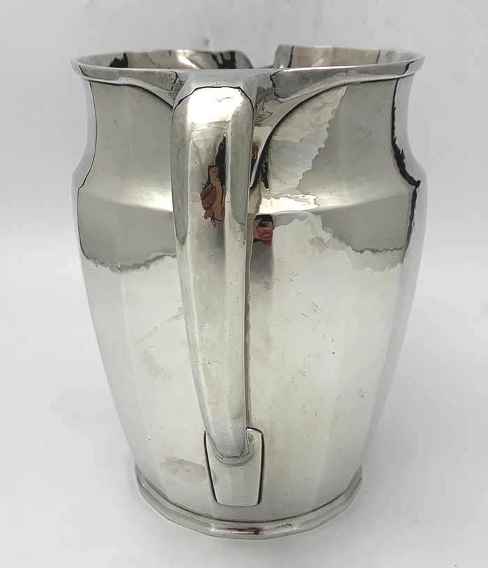 Authentic Tiffany & Co. Sterling Silver Pouring Rim Glass Cocktail Pitcher