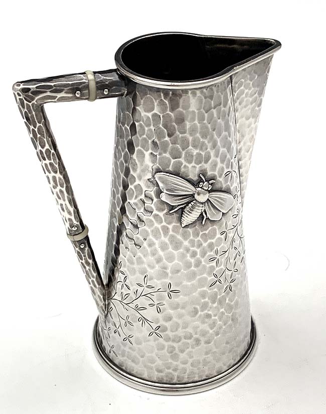 Whiting antique sterling hammered pitcher