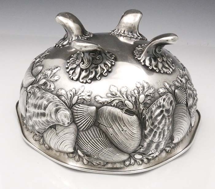 Whiting shell bowl antique sterling silver