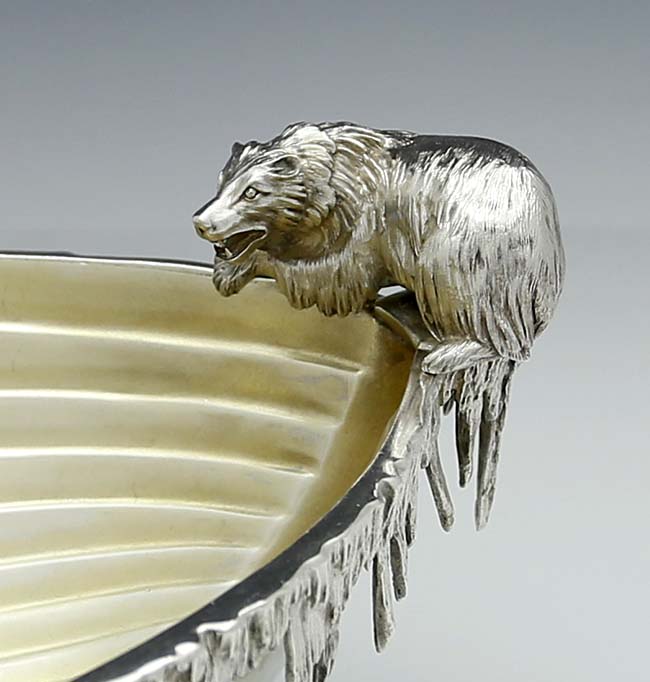 cast polar bear on Whiting ice bowl