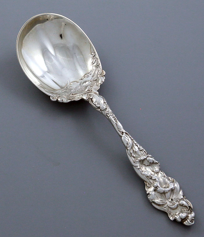 Reed and Barton Hepplewhite Sterling Silver ONE Serving Spoon 8 1/4" Mono SFH 