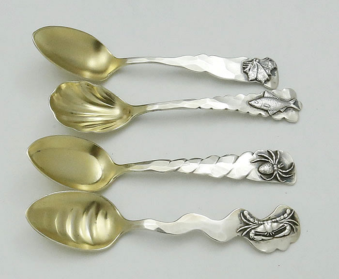Shiebler sterling applied coffee spoons Japanese
