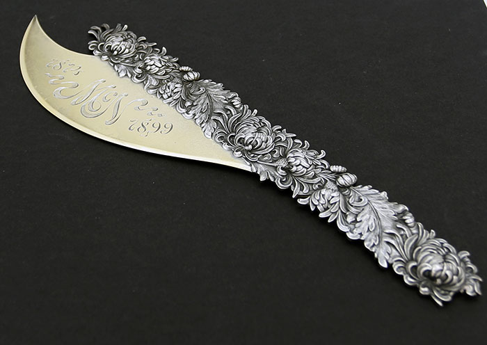 Shiebler antique sterling silver ice cream knife