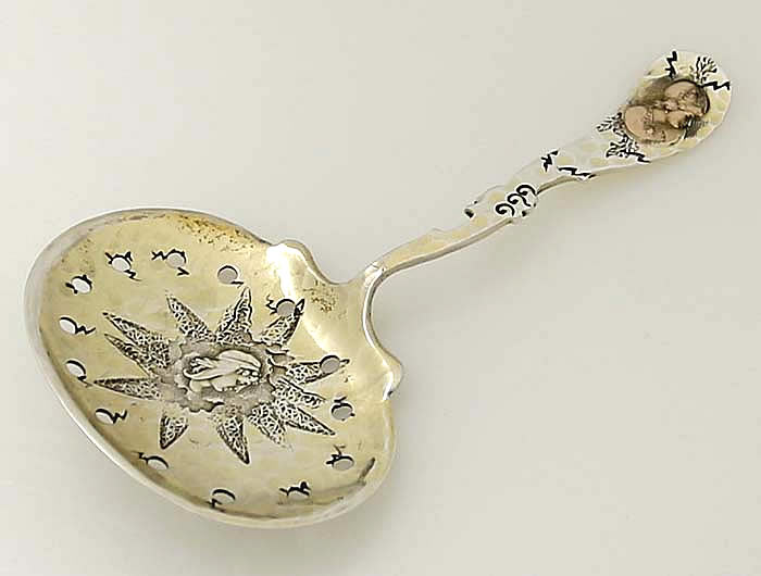 Shiebler antique sterling etruscan Homeric bon bon spoon