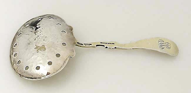reverse of Shiebler bon bon spoon Etruscan