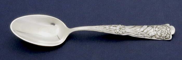 Shiebler Flora sterling silver dessert spoons