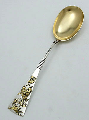 Shiebler applied Japanesque serving spoon