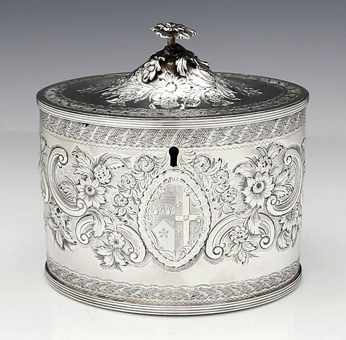 London 1788 Henry Chawner engraved tea caddy