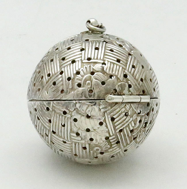 Gorham antique sterling silver tea ball