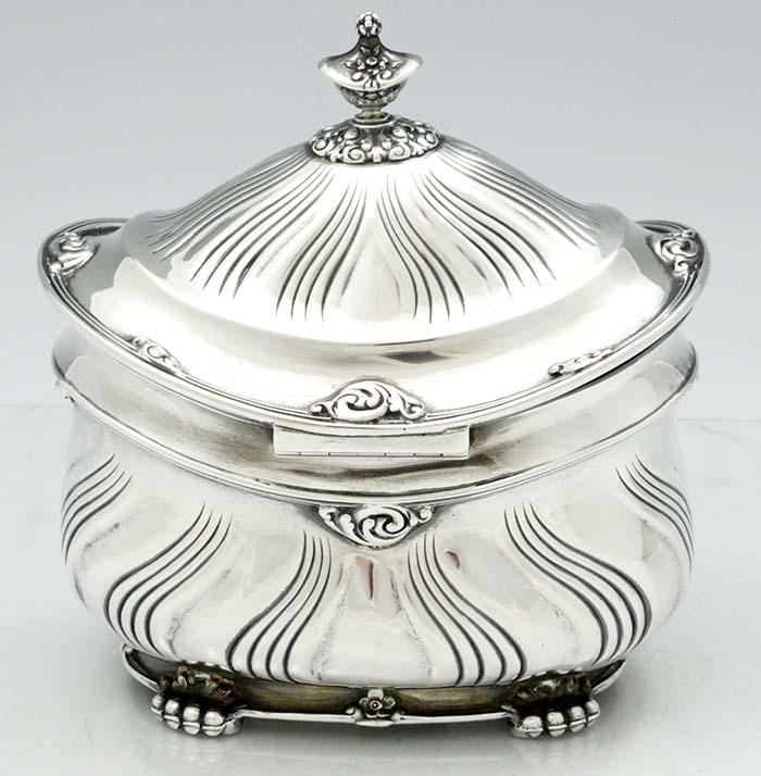 Tiffany antique sterling silver tea caddy